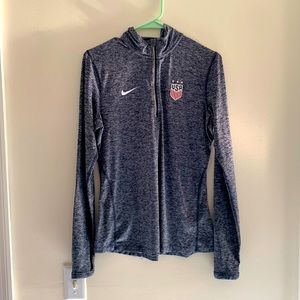 Blue USWNT Quarter Zip (Dri-Fit)
